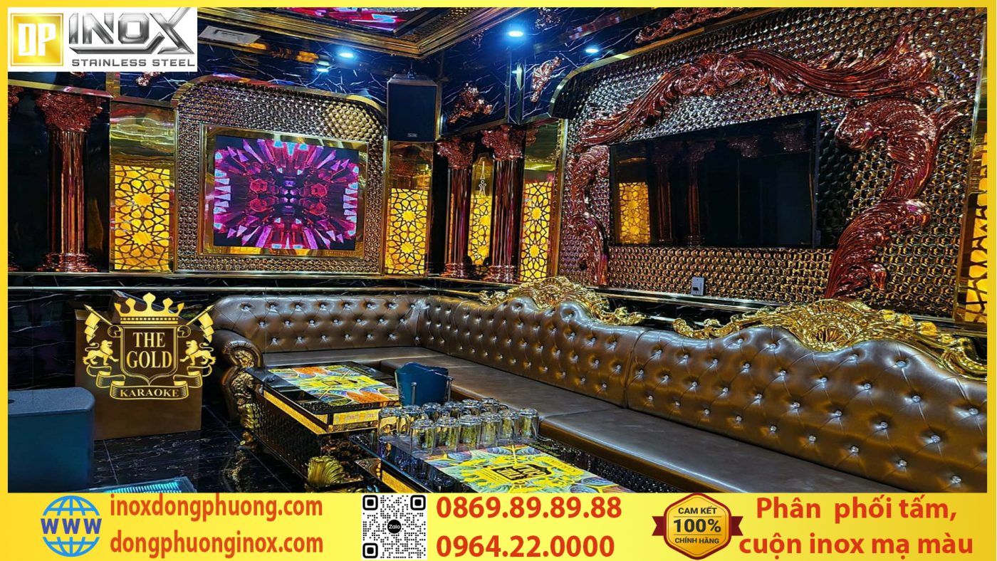 tấm inox 3d trang trí phòng karaoke