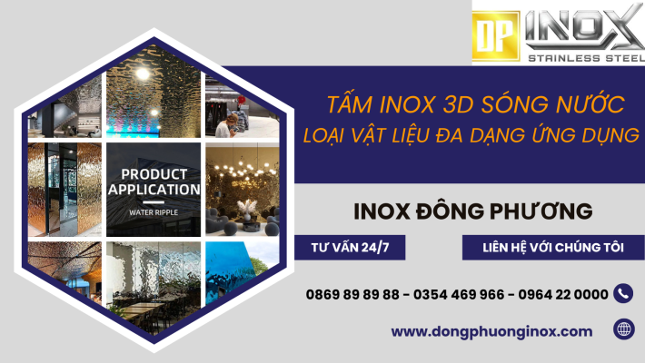 Inox 3d sóng nước - loại vật liệu đa dạng ứng dụng